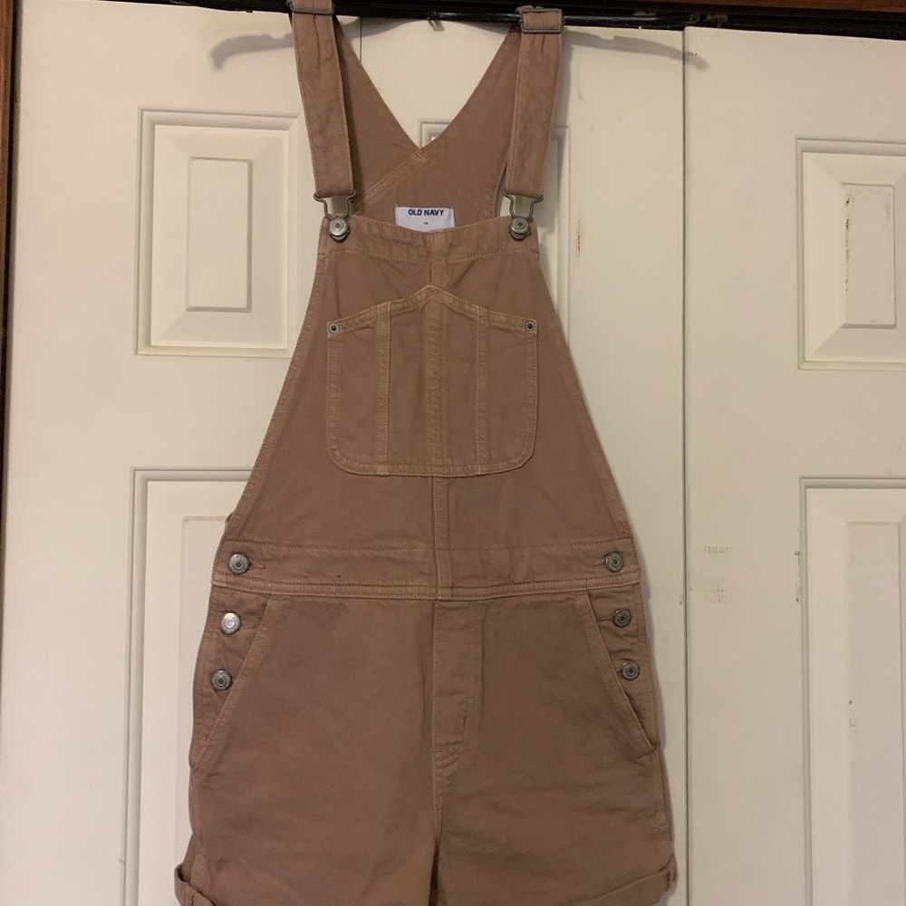 Old Navy Tan Denim Overalls
